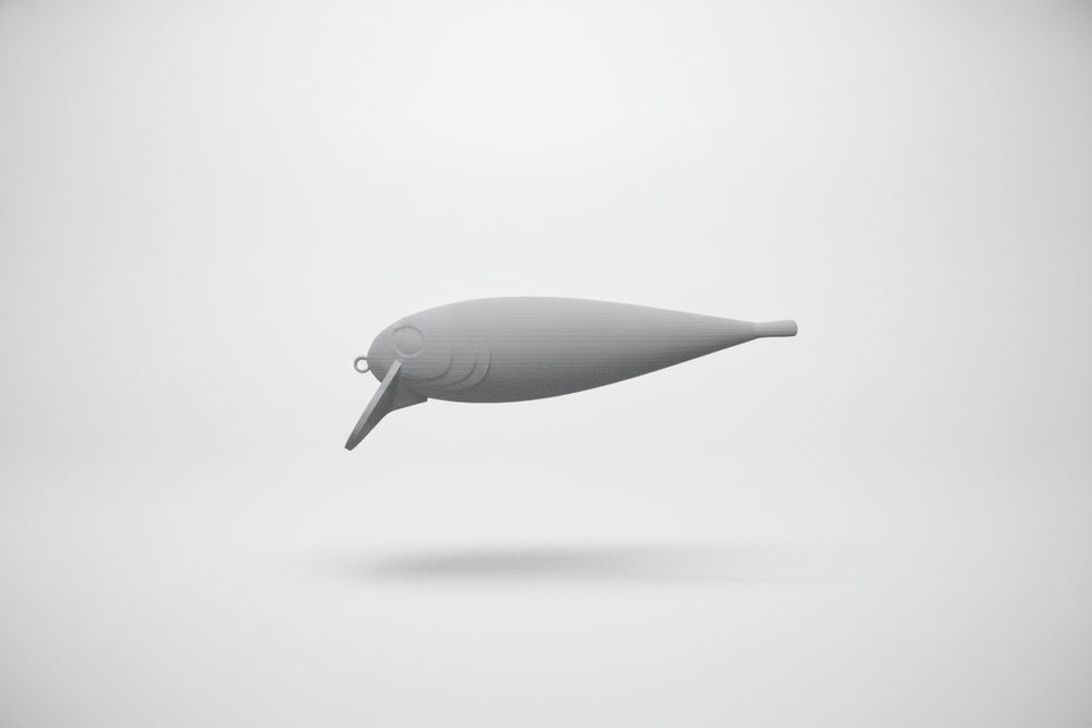 TREMOR, a 7 cm crankbait with visible 3D print layer lines