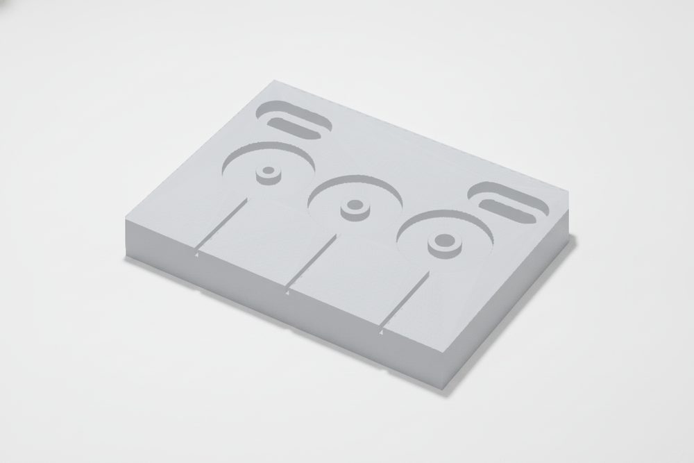 3D printed wire bending jig for through-wire harnesses